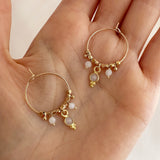 Inaya - Moonstone Hoop Earrings