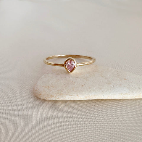 Lucinda - Bague Goutte Rose