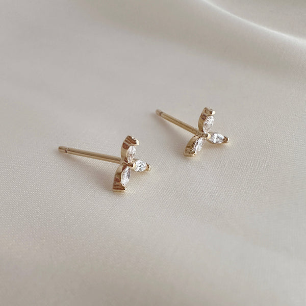 Marinda - Boucles Fleur CZ