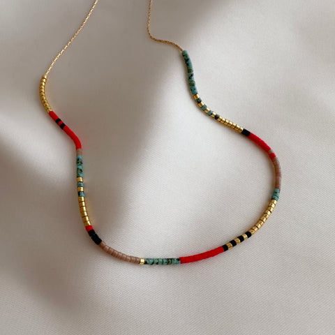 Estella - Collier Perles Multicolores