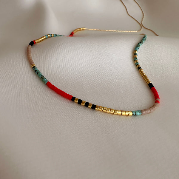 Estella - Multicolor Beaded Necklace