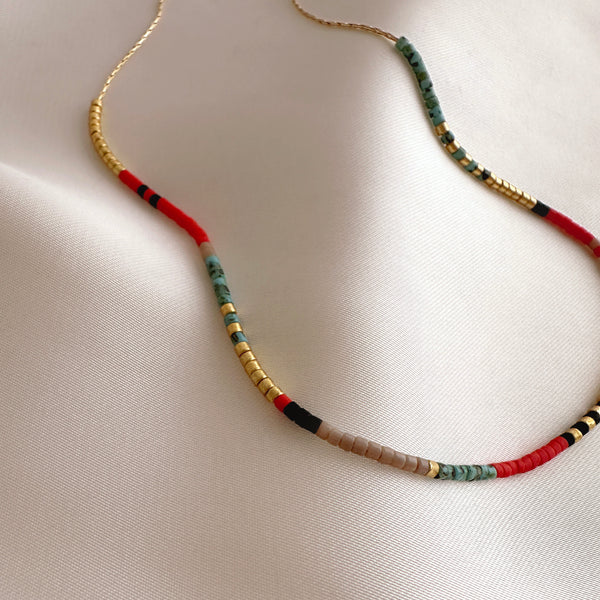 Estella - Multicolor Beaded Necklace