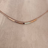 Elvira - Rose Gold Multicolor Necklace