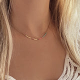Elvira - Multicolor Dainty Double Necklace