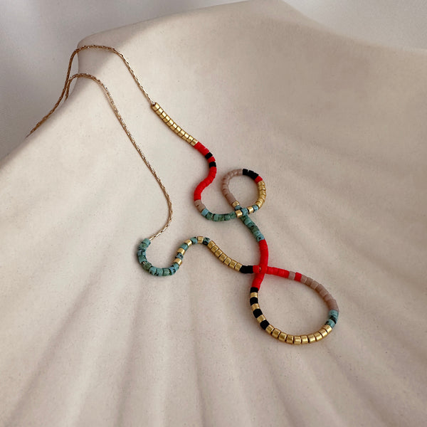 Estella - Multicolor Beaded Necklace