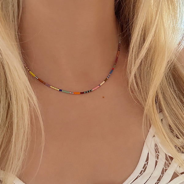Estella - Multicolor Beaded Necklace
