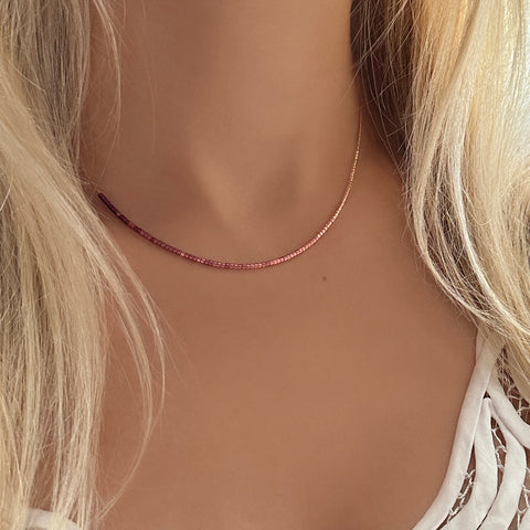 Estella - Pink Ombré Necklace