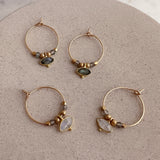 Kora - Gemstone Hoop Earrings