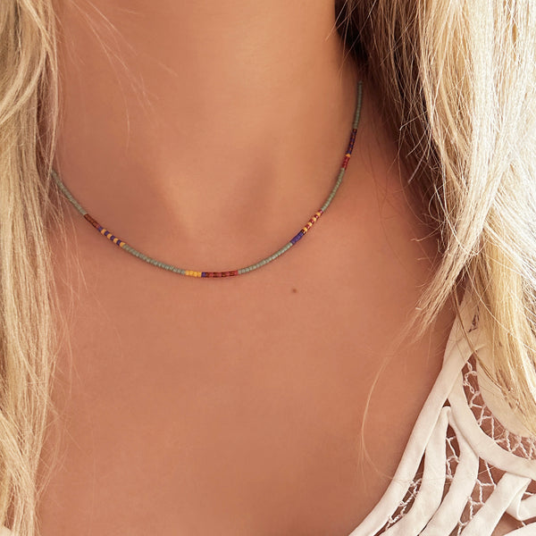 Estella - Multicolor Beaded Necklace