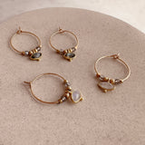 Kora - Gemstone Hoop Earrings