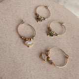 Kora - Gemstone Hoop Earrings