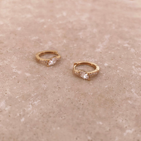 Saskia - Elegant CZ Hoops