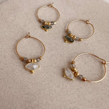 Kora - Gemstone Hoop Earrings