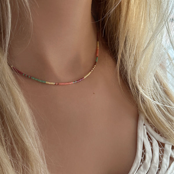 Estella - Multicolor Beaded Necklace