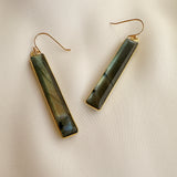Regina - Labradorite Bar Earrings