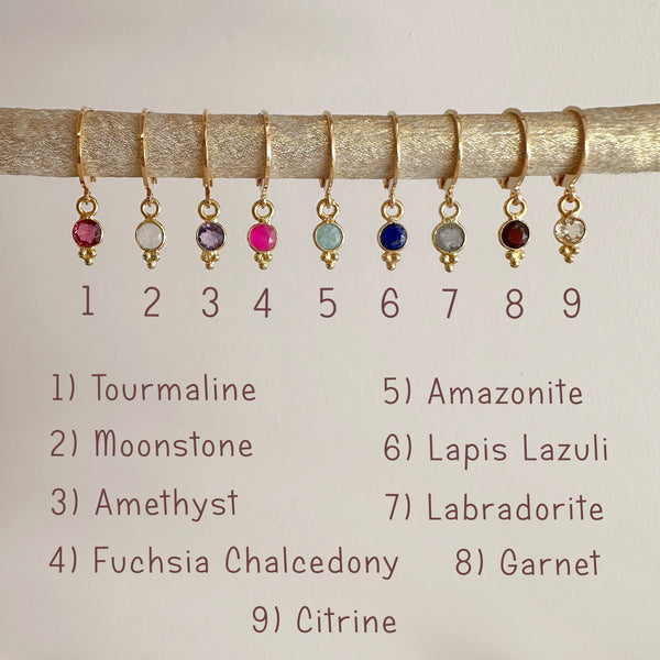 Somya - Mini Créoles Gemme