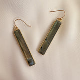 Regina - Labradorite Bar Earrings