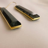 Regina - Labradorite Bar Earrings