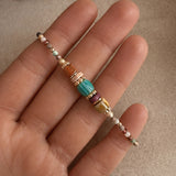 Monica - Bracelet millefiori & perles de gemme