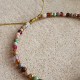 Monica - Bracelet millefiori & perles de gemme