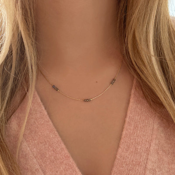Bridget - Dainty Labradorite Necklace