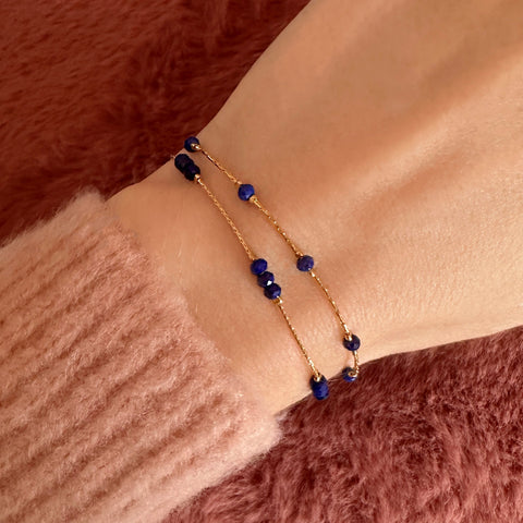 Regan - Lapis Bead Bracelet