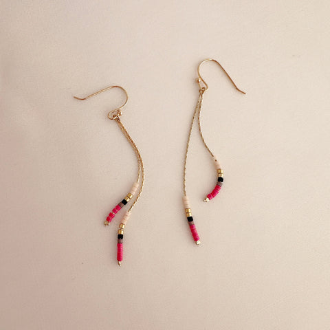 Candyce - Beaded Chain Earrings