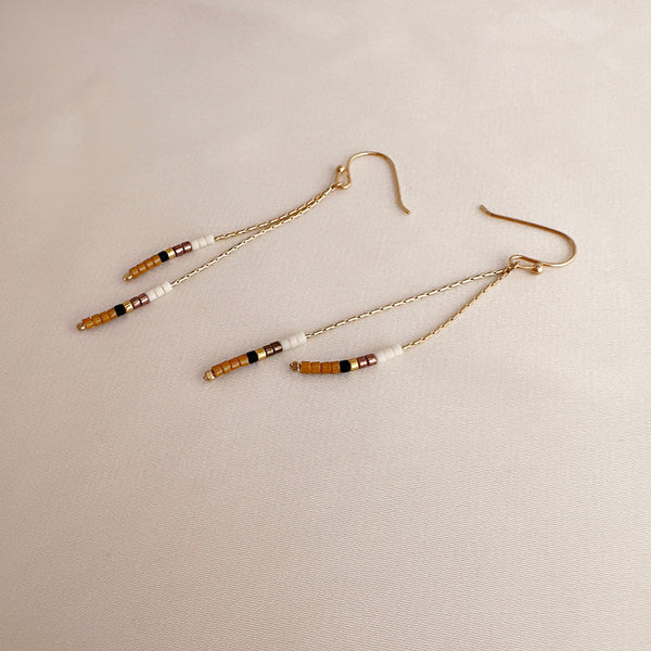 Candyce - Beaded Chain Earrings