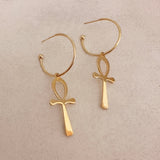 Ayana - Ankh Key Hoops