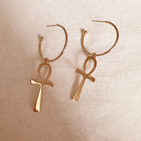Ayana - Ankh Key Hoops