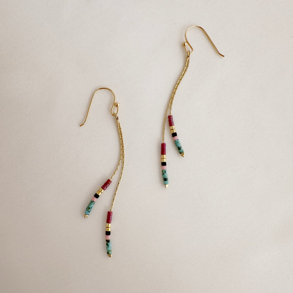 Candyce - Boucles Chaîne Perlée