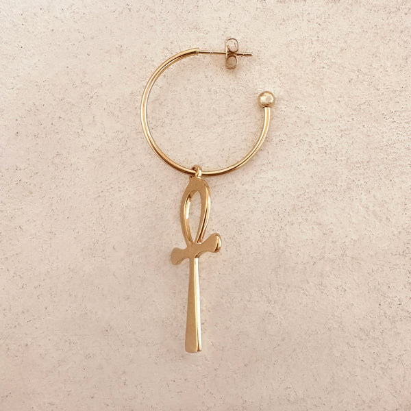 Ayana - Ankh Key Hoops