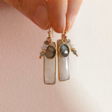 Eleana - Moonstone Bar Earrings