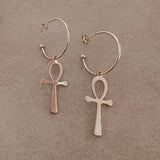 Ayana - Ankh Key Hoops