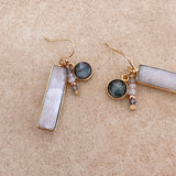 Eleana - Moonstone Bar Earrings