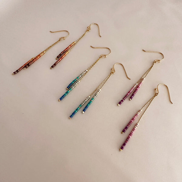 Candyce - Beaded Ombré Earrings