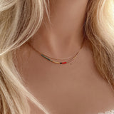 Elvira - Multicolor Dainty Double Necklace