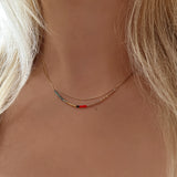 Elvira - Multicolor Dainty Double Necklace
