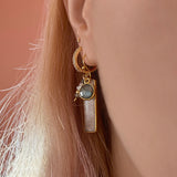Eleana - Moonstone Bar Earrings