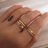 Tami - Hammered Band Ring