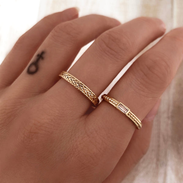 Blake - Textured Band Ring