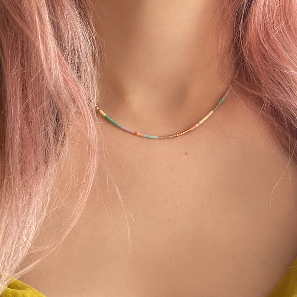 Estella - Pastel Beaded Necklace