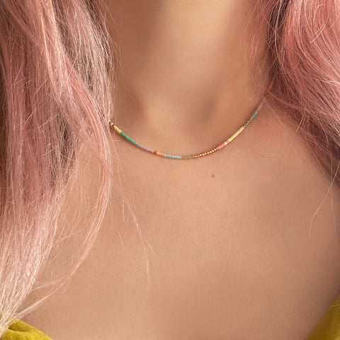 Estella - Pastel Beaded Necklace