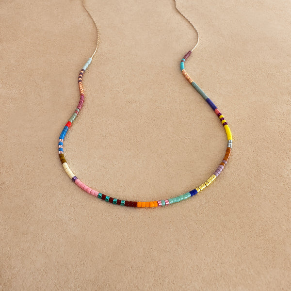 Estella - Multicolor Beaded Necklace