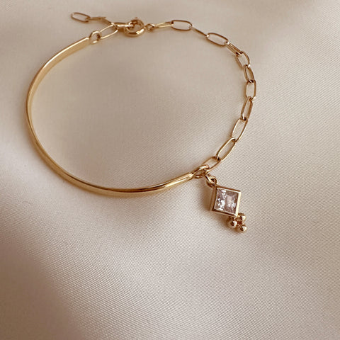 Romy - Bracelet Demi-Jonc CZ