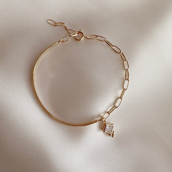 Romy - Half Cuff CZ Bracelet