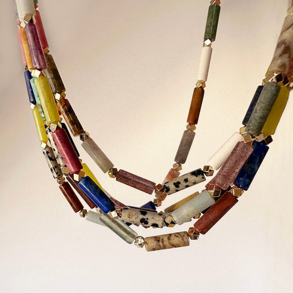 Imogen - Multicolor Gemstone Necklace