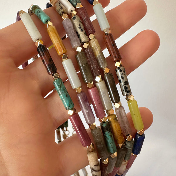 Imogen - Multicolor Gemstone Necklace