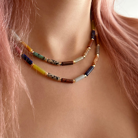 Imogen - Multicolor Gemstone Necklace