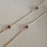 Bridget - Dainty Garnet Necklace